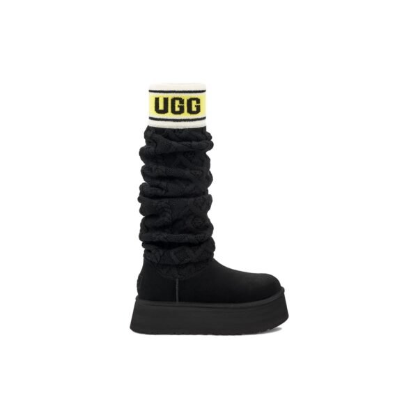UGG Classic Sweater Letter Tall Boot Black (Women’s)