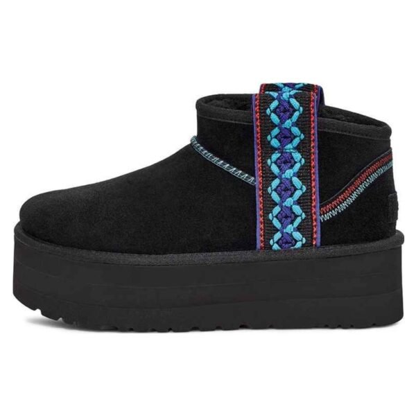 UGG Classic Ultra Mini Braid Platform Boot Black (Women’s)