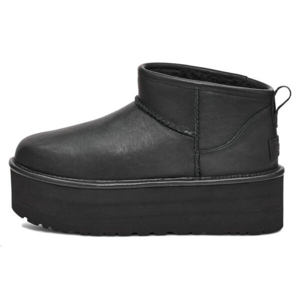 UGG Classic Ultra Mini Platform Boot Black Leather (Women’s)
