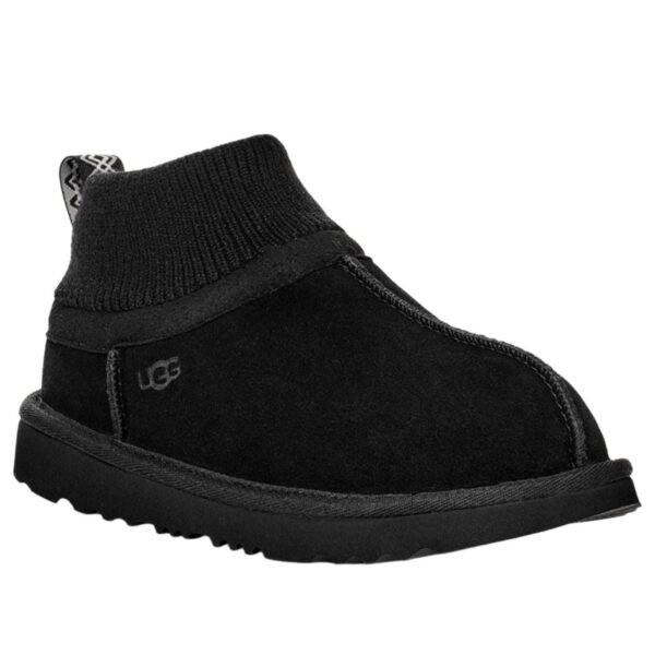 UGG Classic Ultra Stretch Cuff Slipper Black (Kids)