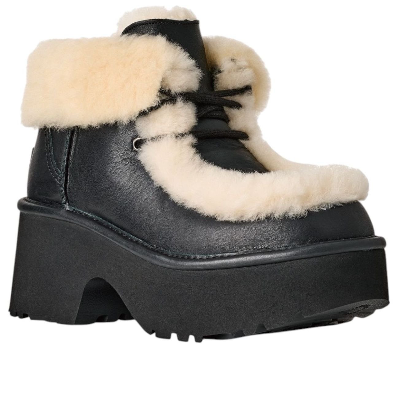 UGG Esmee Leather Lace Up Boot Black (Women's) 4 UGG Esmee Leather Lace Up Boot Black (Women's)