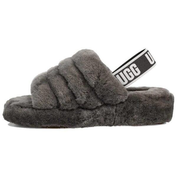 UGG Fluff Yeah Slide Charcoal (Women&rsquo;s)