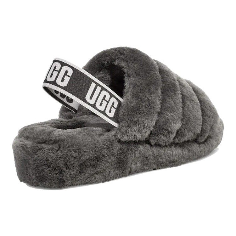 UGG Fluff Yeah Slide Charcoal (Women's) 7 UGG Fluff Yeah Slide Charcoal (Women's)