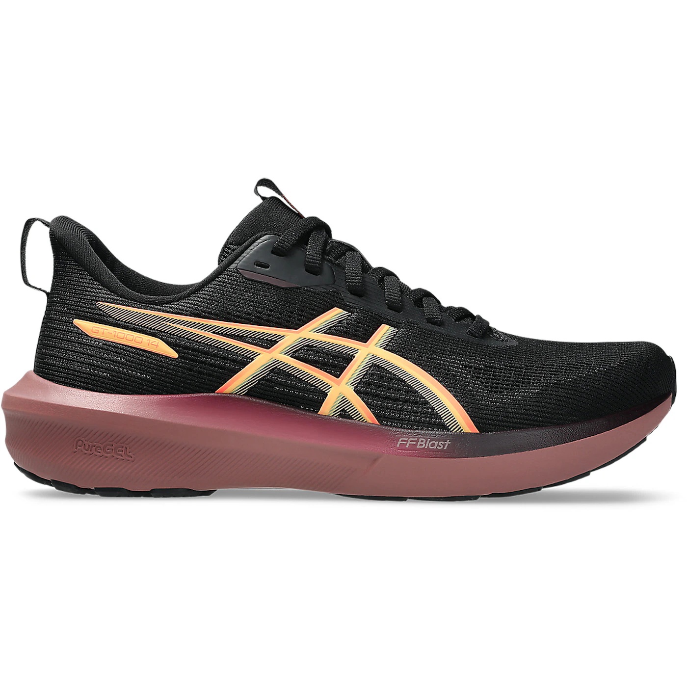 ASICS GT-1000 14 Black Vivid Coral (Womens) 1 ASICS GT 1000 14 Black Vivid Coral Womens 3