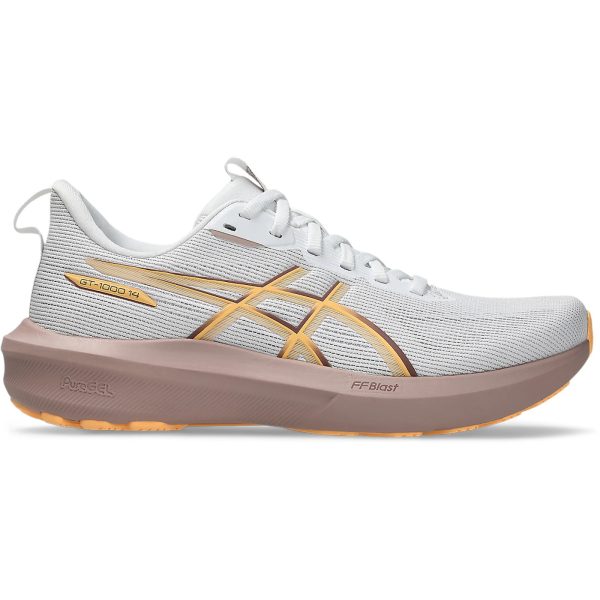 ASICS GT-1000 14 White Rubble Red (Womens)