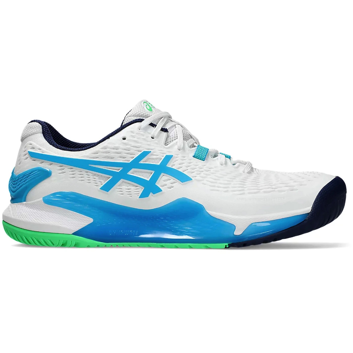 ASICS Gel-Resolution 9 White Digital Aqua 1 ASICS Gel Resolution 9 White Digital Aqua 1