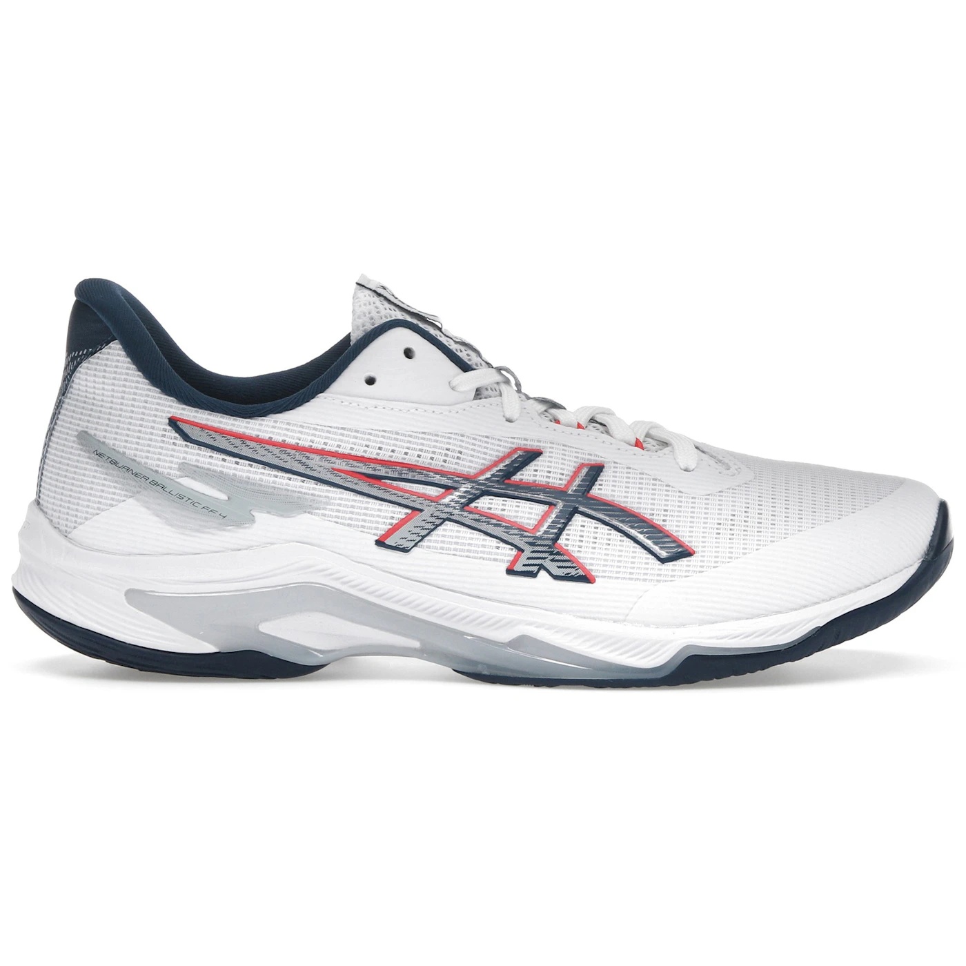 ASICS Netburner Ballistic FF 4 White Mako Blue 1 ASICS Netburner Ballistic FF 4 White Mako Blue 1