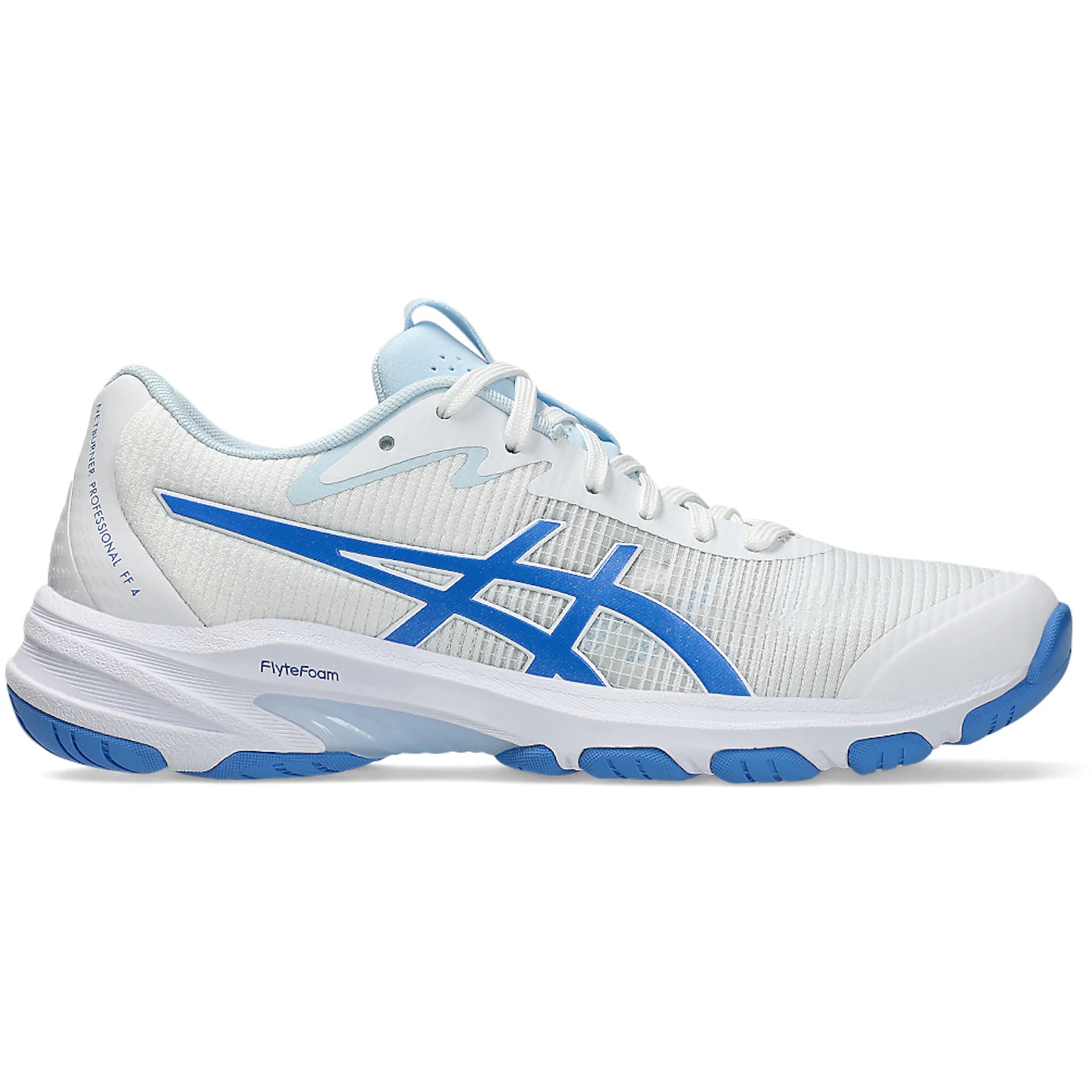 ASICS Netburner Professional FF 4 White Blue Coast (Womens) 1 ASICS Netburner Professional FF 4 White Blue Coast Womens 2
