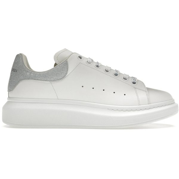Alexander McQueen Oversized White Light Blue Croc