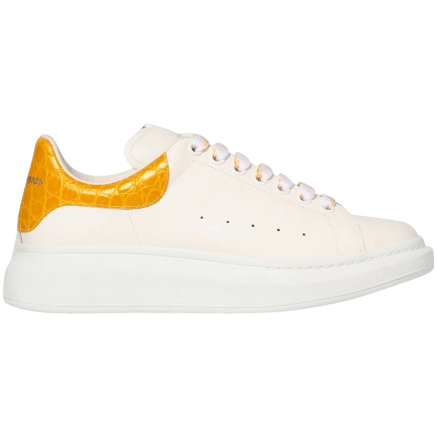 Alexander McQueen Oversized White Orange Yellow Croc
