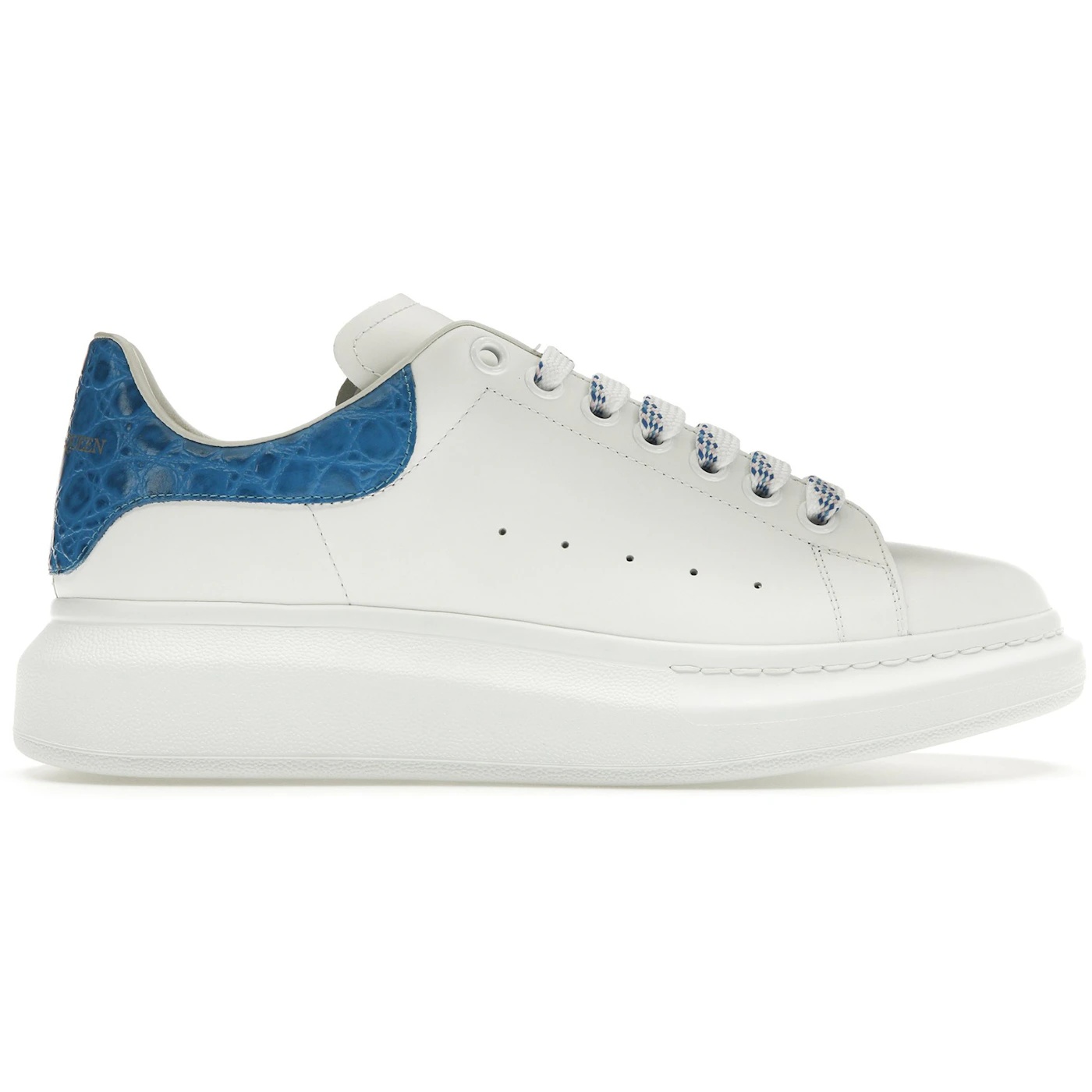 Alexander McQueen Oversized White Ultramarine Croc