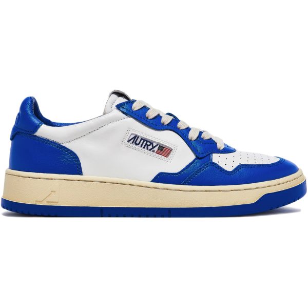 Autry Medalist Leather Low Azure White
