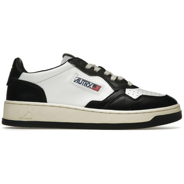 Autry Medalist Leather Low Black White