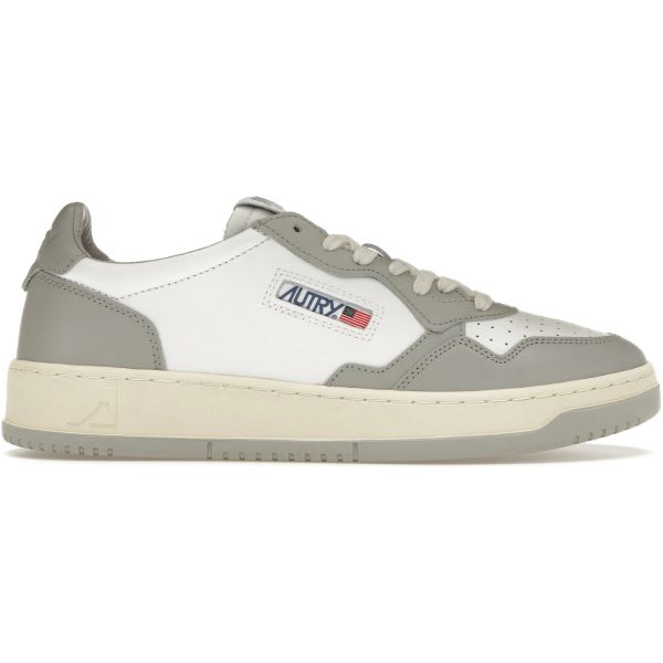 Autry Medalist Leather Low Grey White