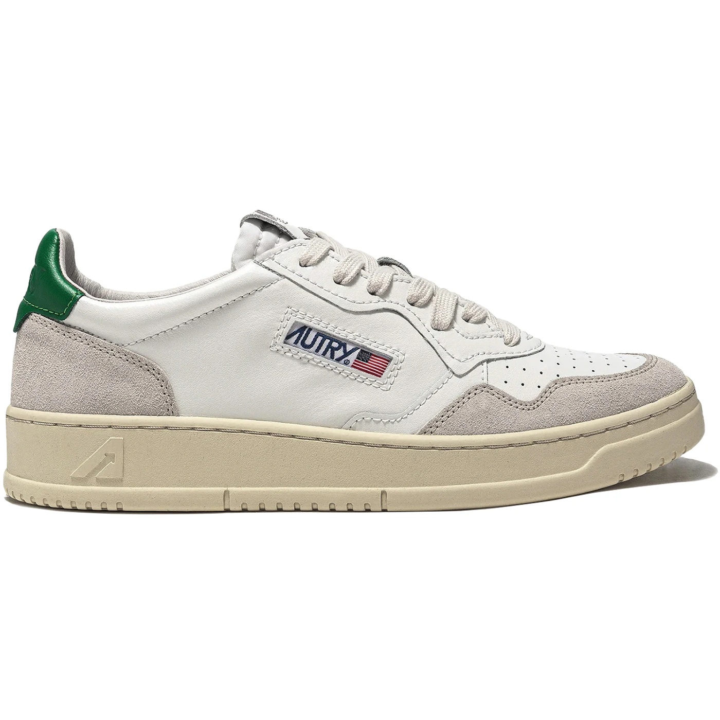 Autry Medalist Leather Low White Amazon Beige 2 Autry Medalist Leather Low White Amazon Beige 2