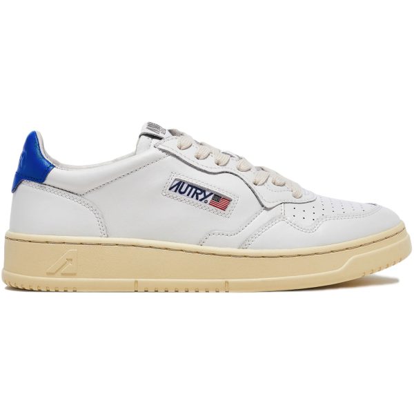 Autry Medalist Leather Low White Azure