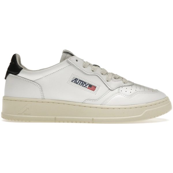 Autry Medalist Leather Low White Black