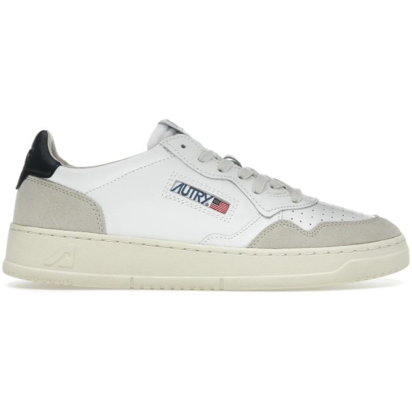 Autry Medalist Leather Low White Black Beige