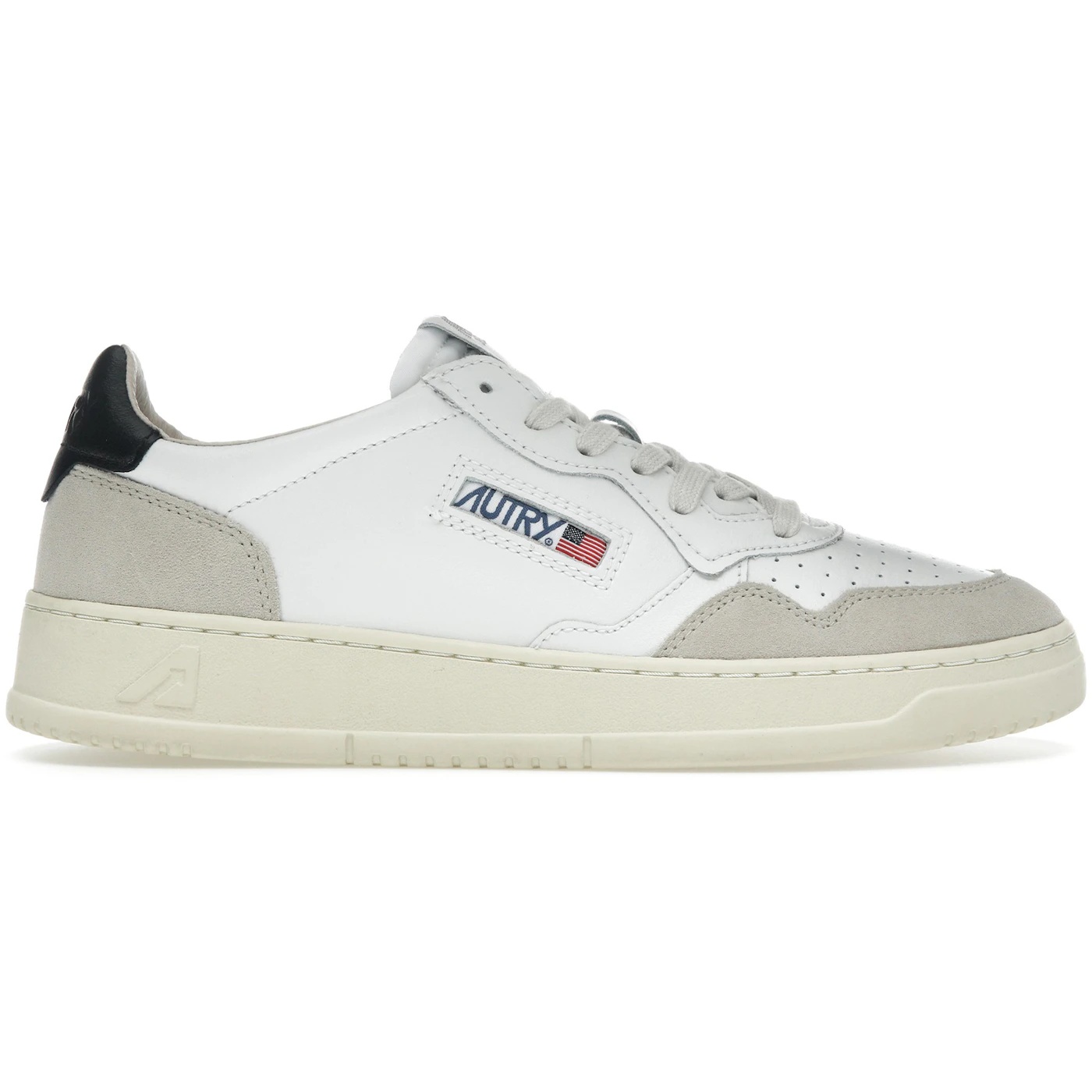 Autry Medalist Leather Low White Black Beige 1 Autry Medalist Leather Low White Black Beige 2