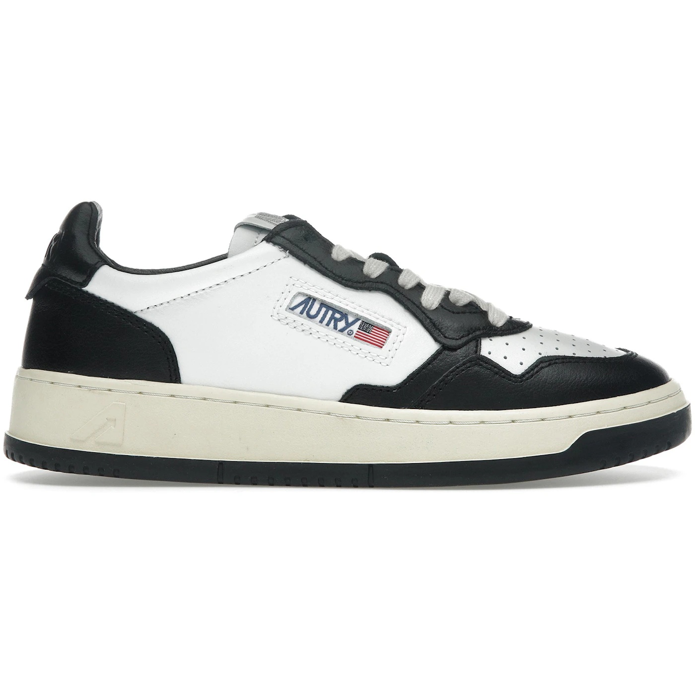 Autry Medalist Leather Low White Black (Womens) 3 Autry Medalist Leather Low White Black (Womens)