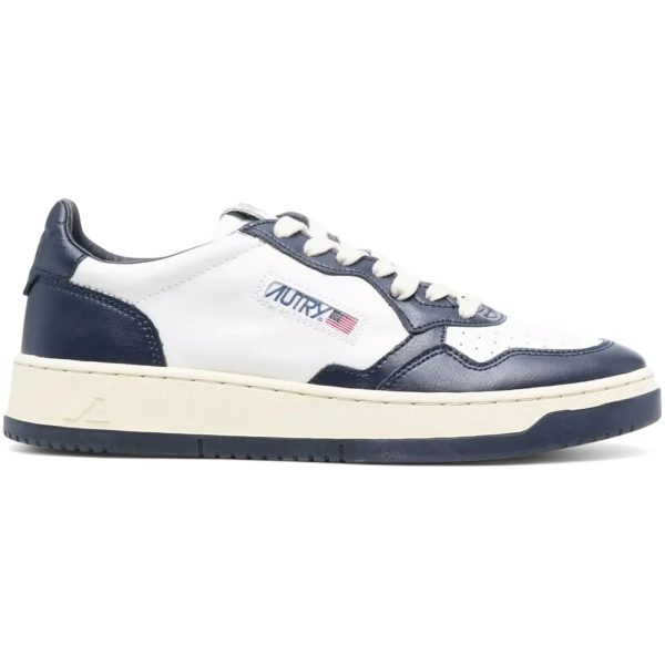 Autry Medalist Leather Low White Blue