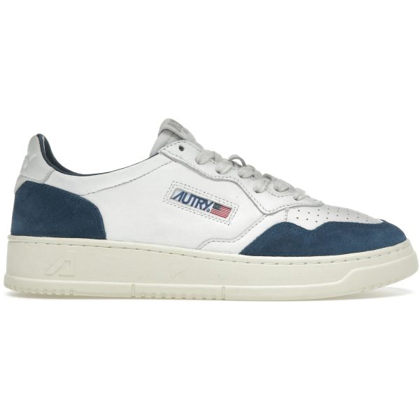 Autry Medalist Leather Low White Capri