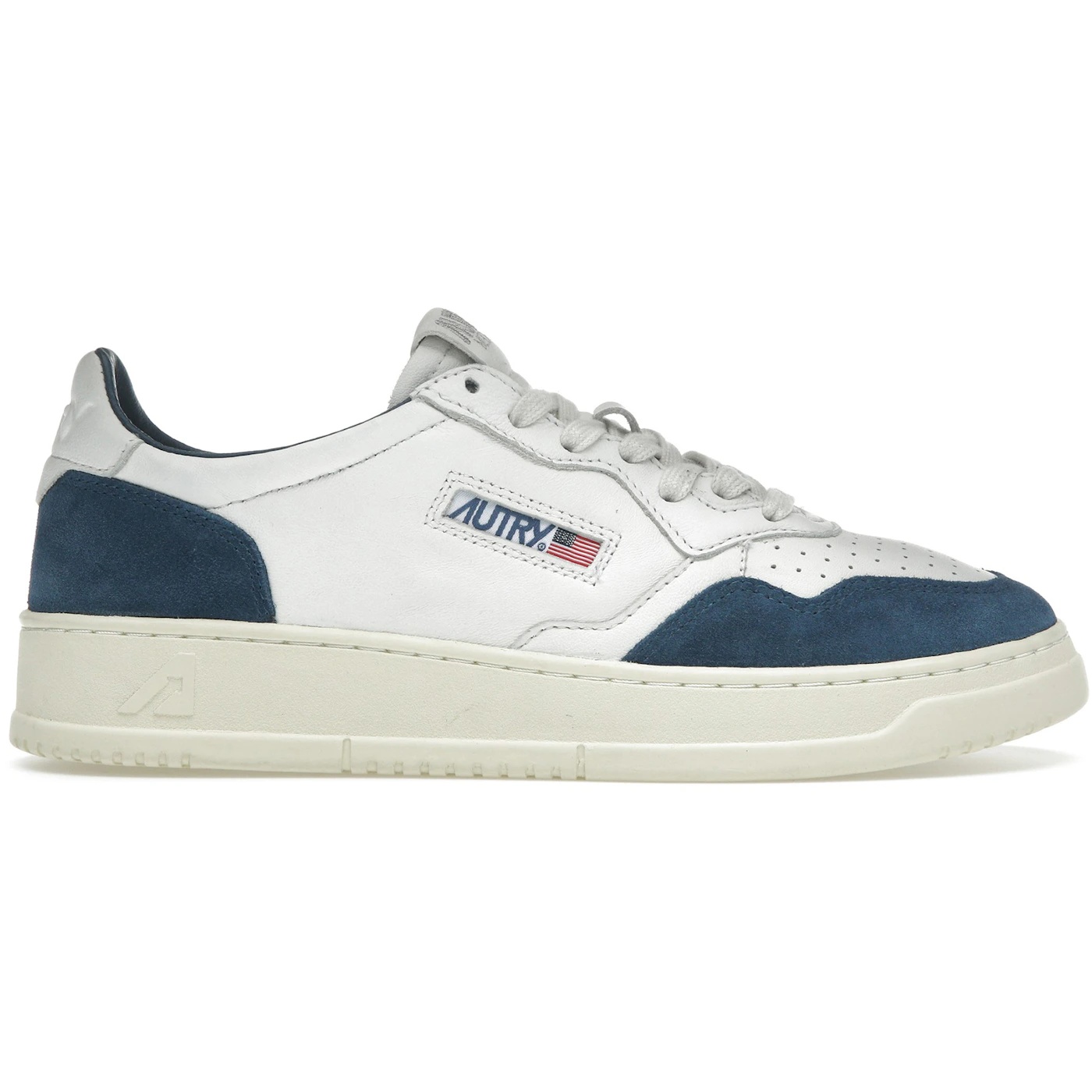 Autry Medalist Leather Low White Capri 2
