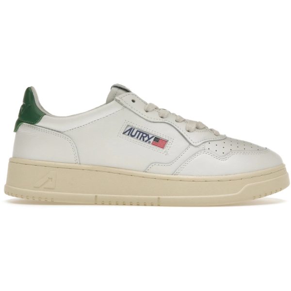 Autry Medalist Leather Low White Green