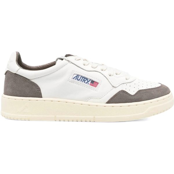 Autry Medalist Leather Low White Morel