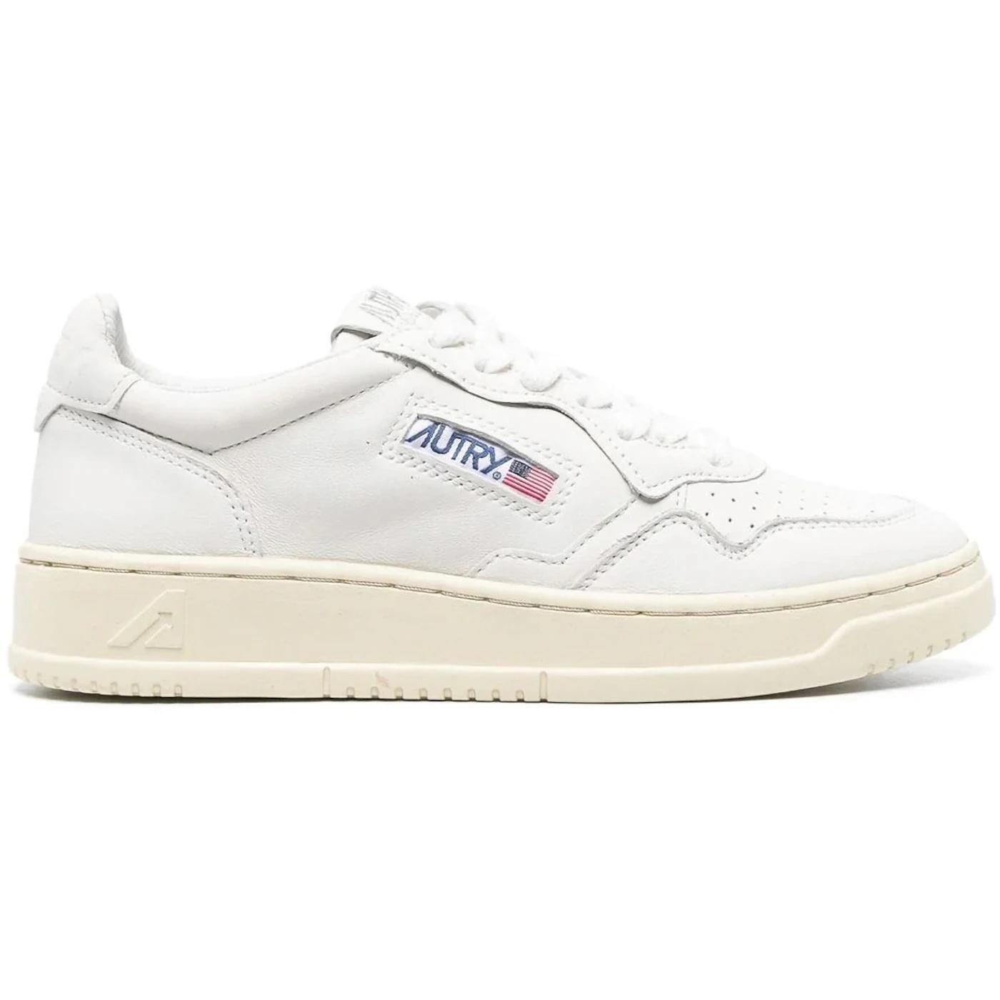 Autry Medalist Leather Low White Nappa (Womens) 1 Autry Medalist Leather Low White Nappa Womens 3