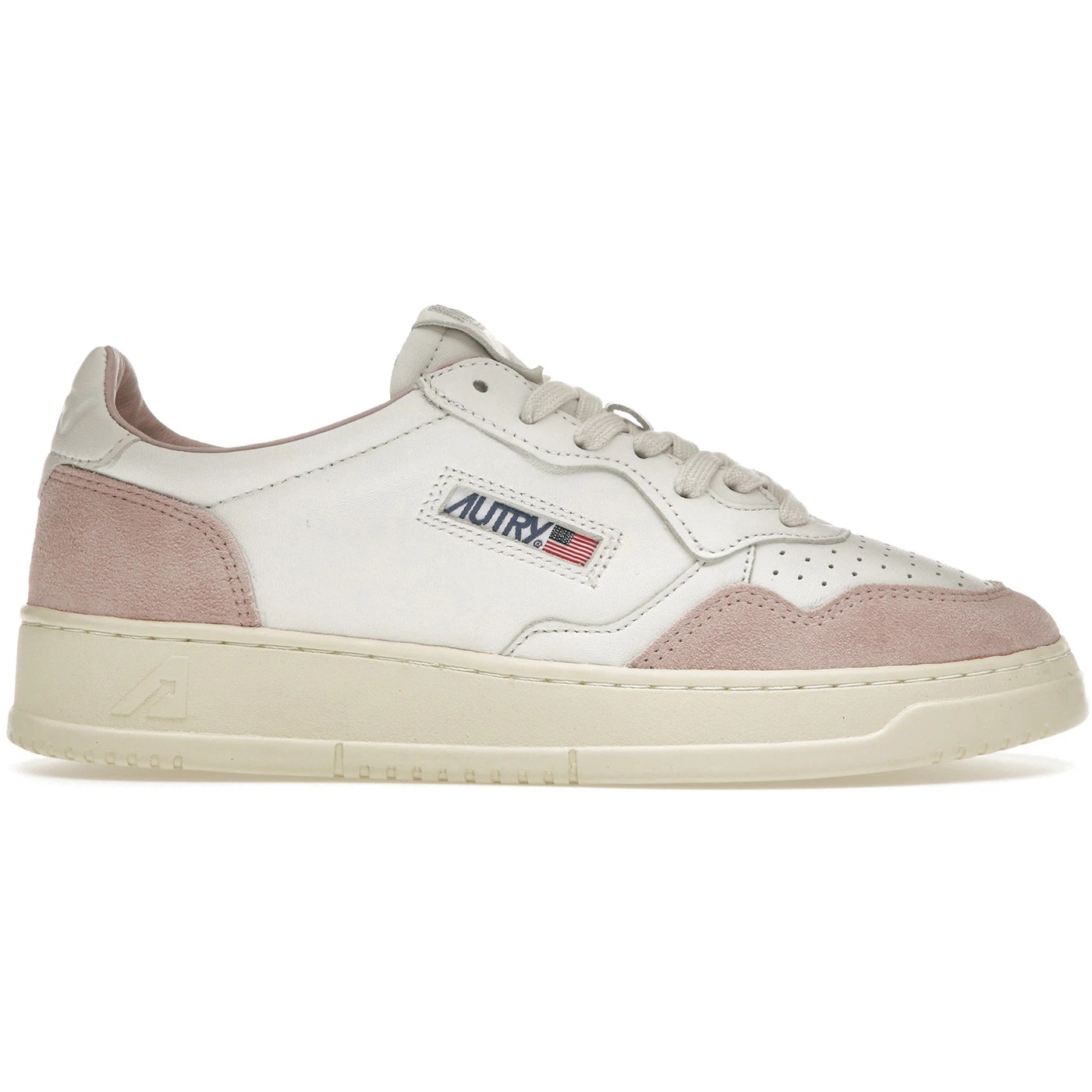 Autry Medalist Leather Low White Powder (Womens) 2 Autry Medalist Leather Low White Powder Womens 2