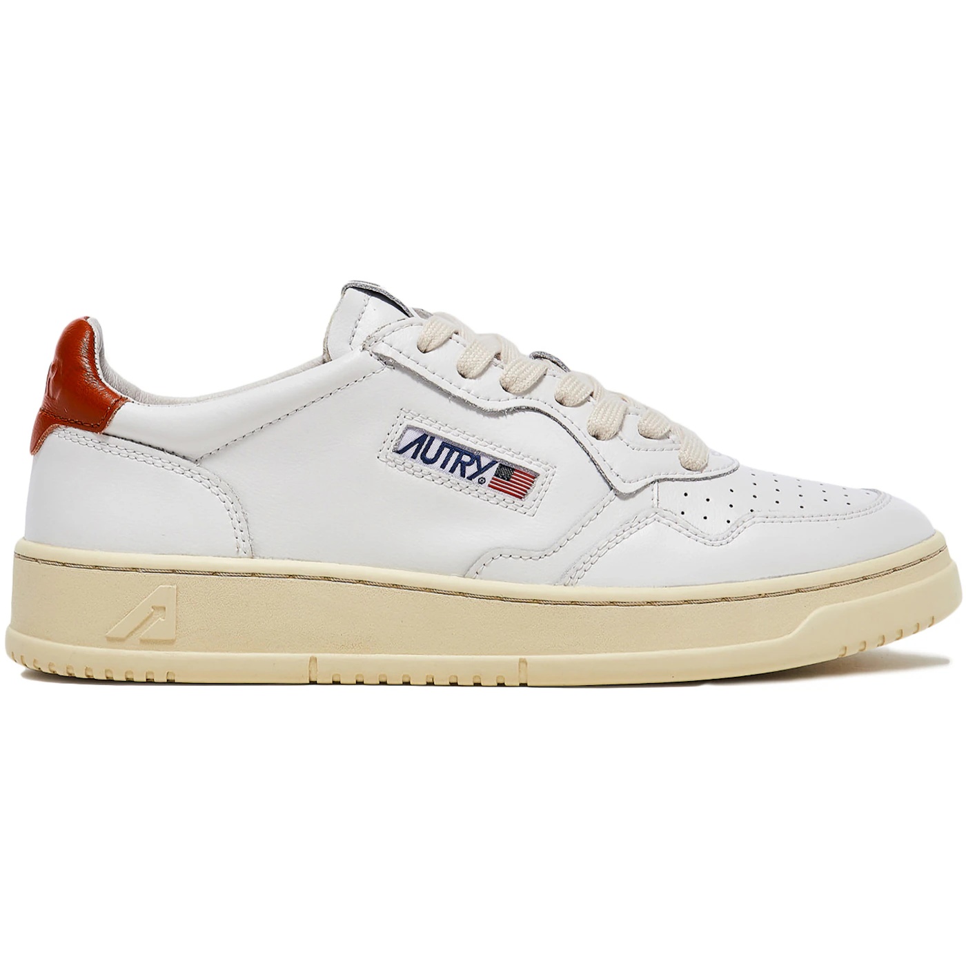 Autry Medalist Leather Low White Rust 2 Autry Medalist Leather Low White Rust 2