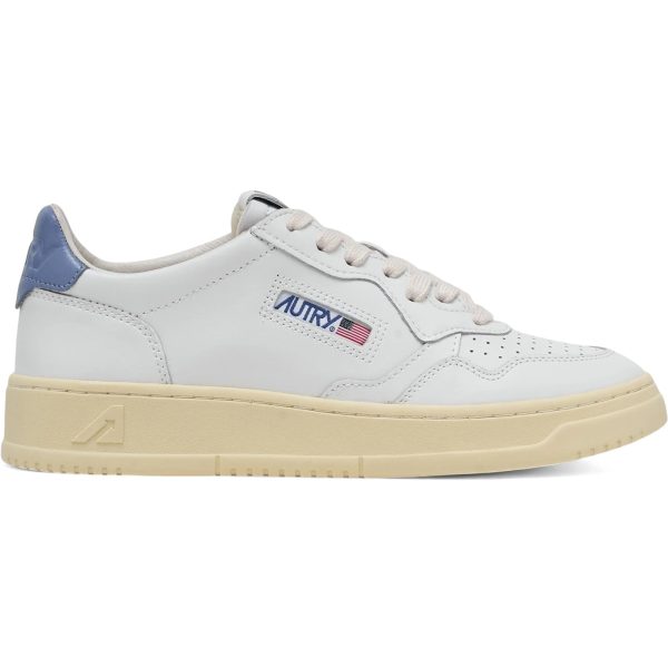 Autry Medalist Leather Low White Tempest (Womens)