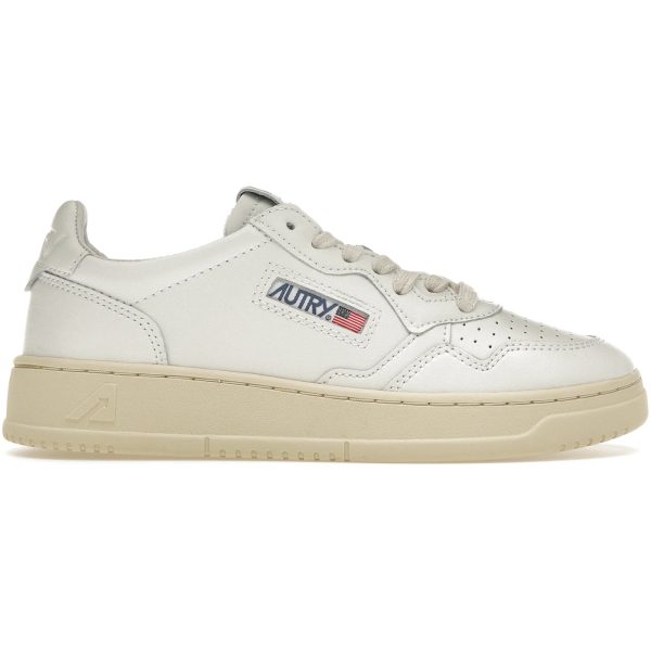 Autry Medalist Leather Low White (Womens)