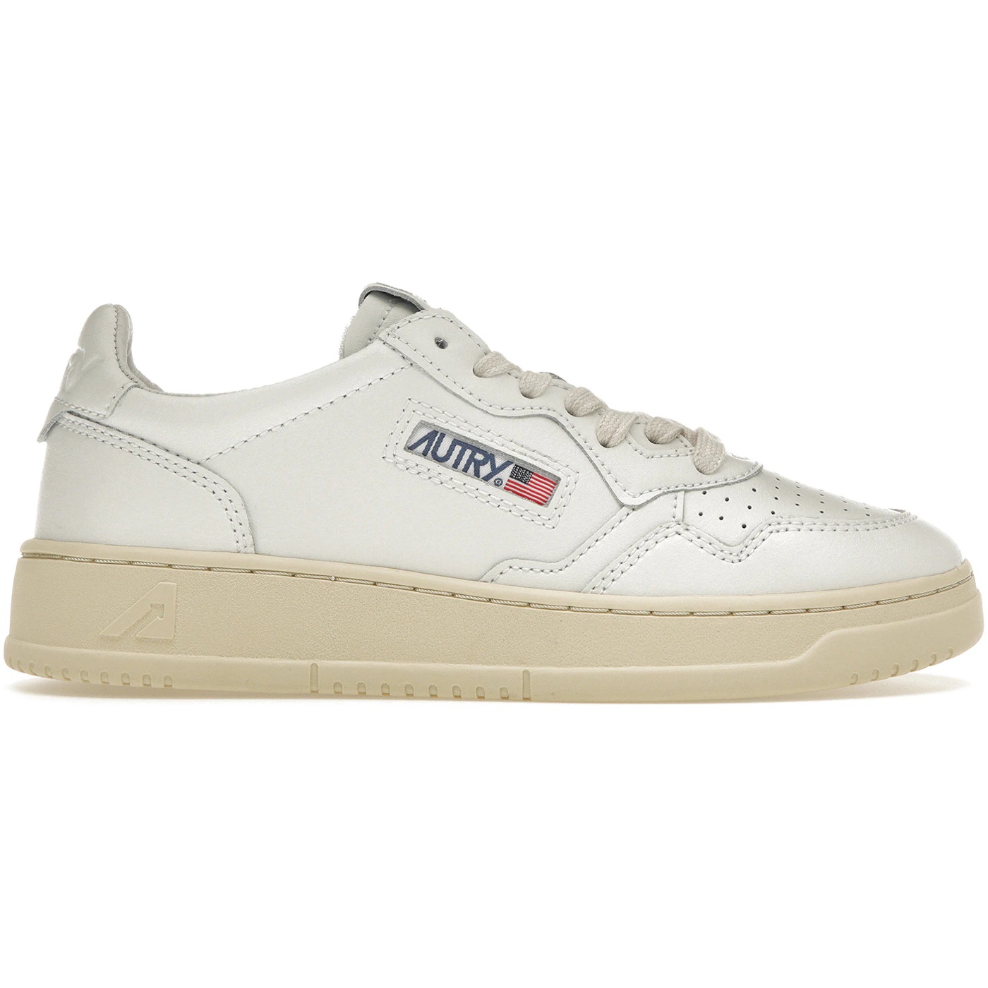Autry Medalist Leather Low White (Womens) 1 Autry Medalist Leather Low White Womens 1
