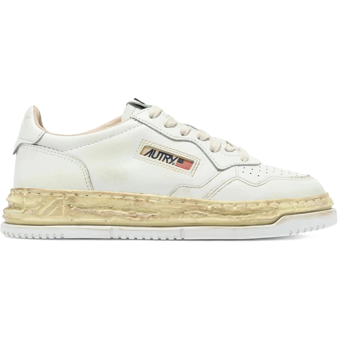Autry Medalist Low Super Vintage Maison Mihara Yasuhiro General Scale White Womens 3