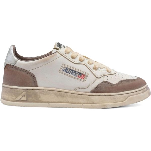 Autry Medalist Low Super Vintage White Burned