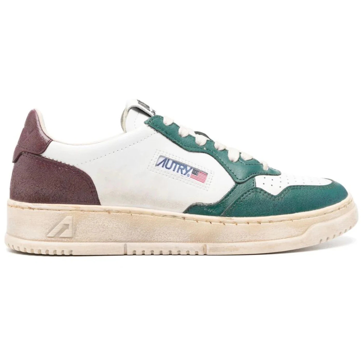 Autry Medalist Super Vintage Leather Low White Petrol (Womens) 1 Autry Medalist Super Vintage Leather Low White Petrol Womens 3