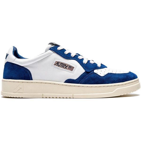 Autry Open Leather Low White Academy Blue