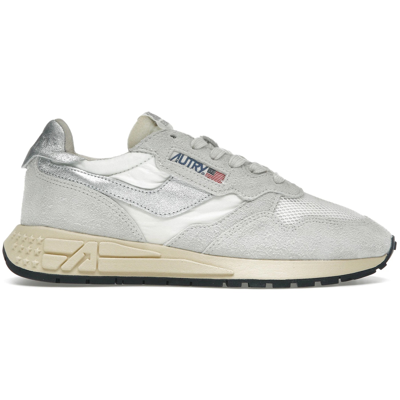 Autry Reelwind Low White Silver (Womens) 1 Autry Reelwind Low White Silver Womens 2