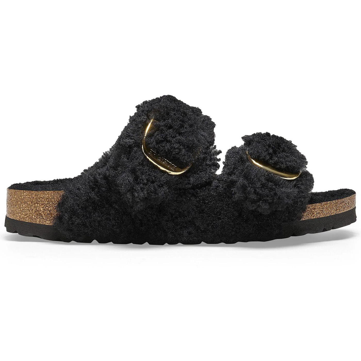 Birkenstock Arizona Big Buckle Shearling Black Gold (Womens) 3 Birkenstock Arizona Big Buckle Shearling Black Gold (Womens)