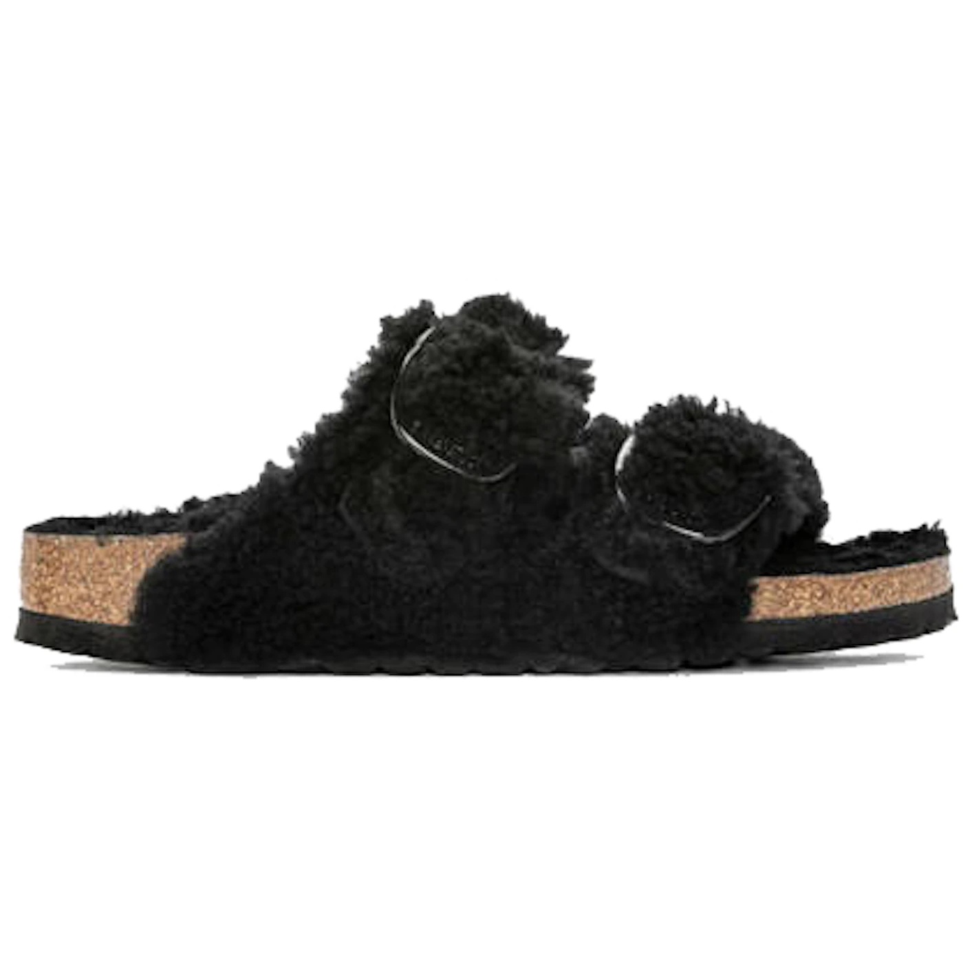 Birkenstock Arizona Big Buckle Teddy Black (Womens) 2 Birkenstock Arizona Big Buckle Teddy Black Womens 2