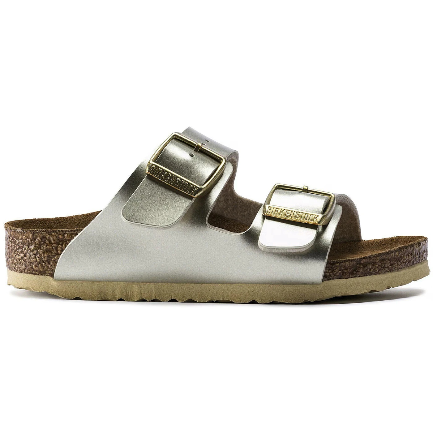 Birkenstock Arizona Birko-Flor Electric Metallic Gold (Kids) 2 Birkenstock Arizona Birko Flor Electric Metallic Gold Kids 3