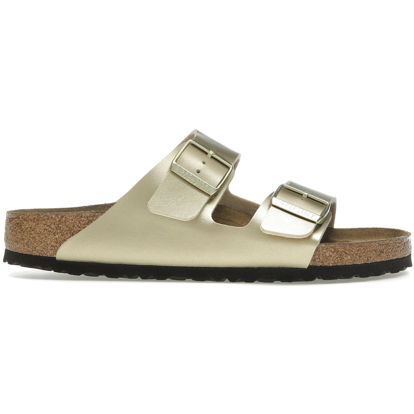 Birkenstock Arizona Birko-Flor Gold (Womens) 2 Birkenstock Arizona Birko Flor Gold Womens 1