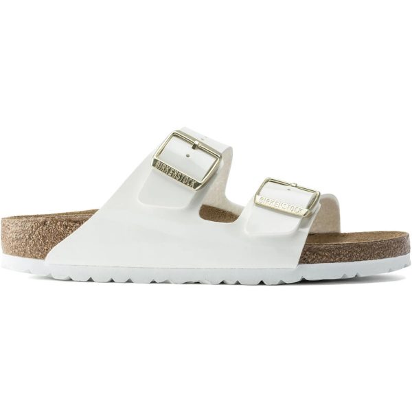 Birkenstock Arizona Birko-Flor Patent Patent White (Womens)