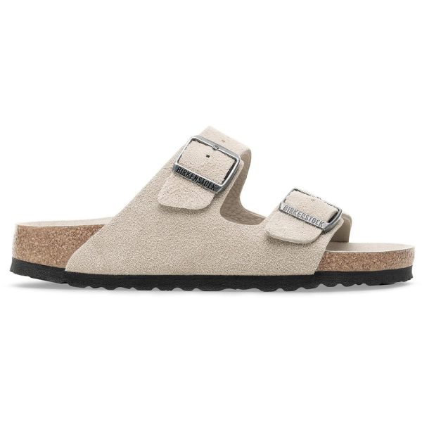 Birkenstock Arizona Soft Footbed Suede Leather Oyster Tonal