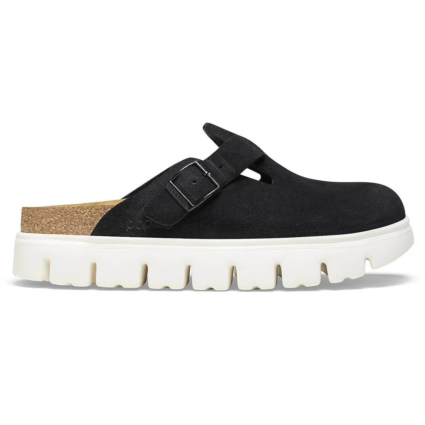 Birkenstock Boston Chunky Suede Black (Narrow) (Womens) 2 Birkenstock Boston Chunky Suede Black Narrow Womens 3