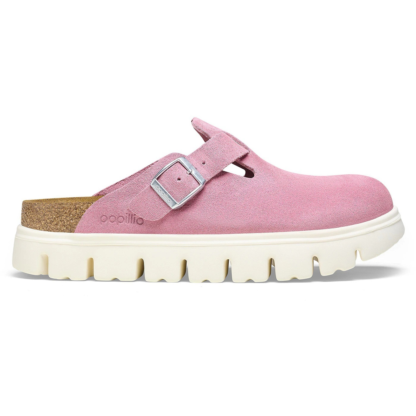 Birkenstock Boston Chunky Suede Candy Pink Narrow Womens 1