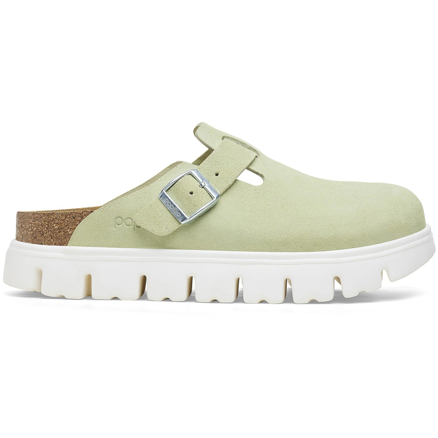 Birkenstock Boston Chunky Suede Faded Lime (Narrow) (Womens) 3 Birkenstock Boston Chunky Suede Faded Lime (Narrow) (Womens)