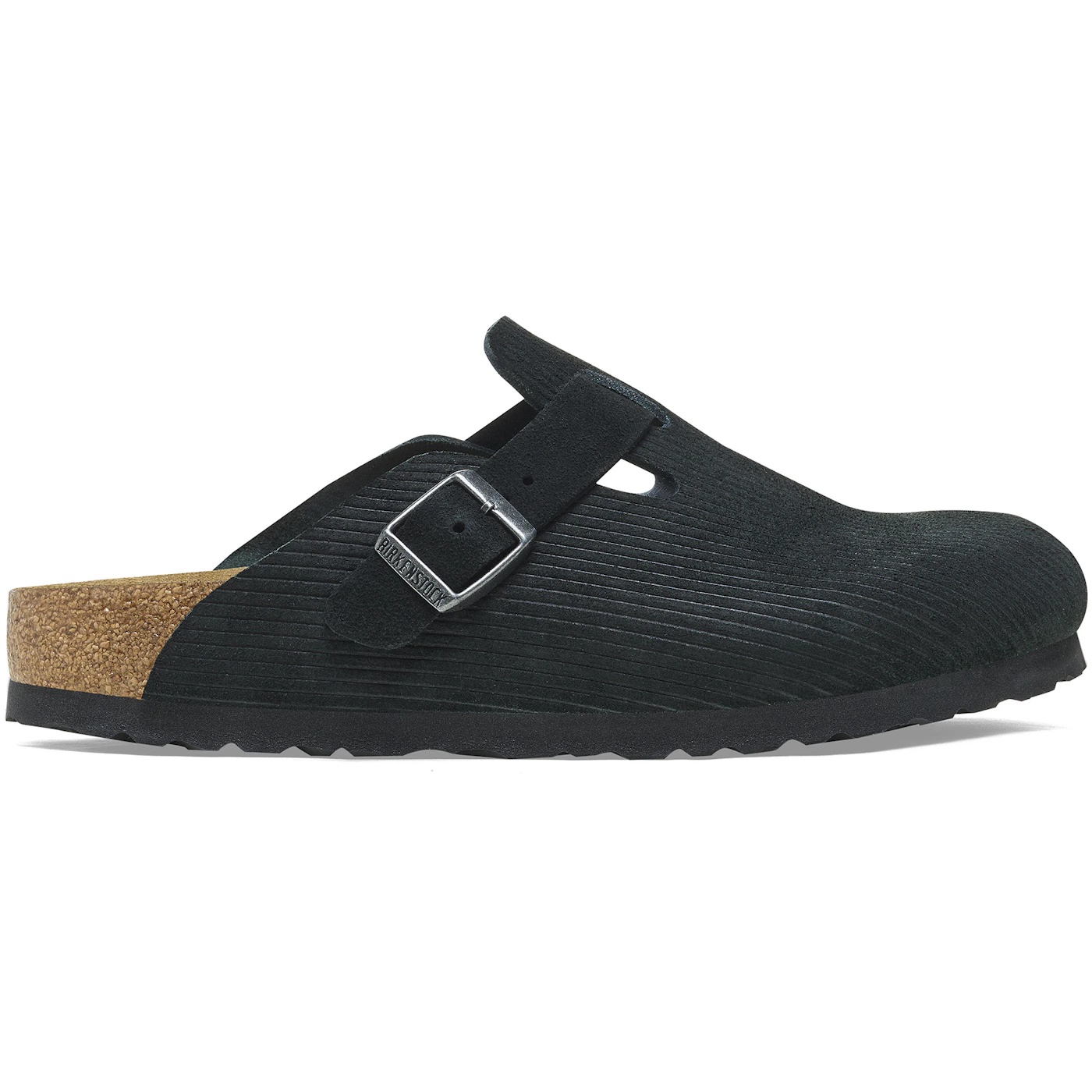 Birkenstock Boston Embossed Corduroy Suede Black 2 Birkenstock Boston Embossed Corduroy Suede Black 2